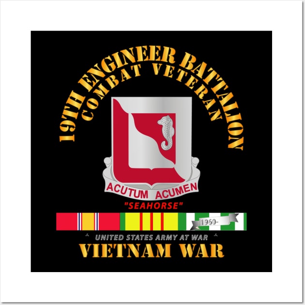 19th Engineer Battalion - w VN SVC Wall Art by twix123844